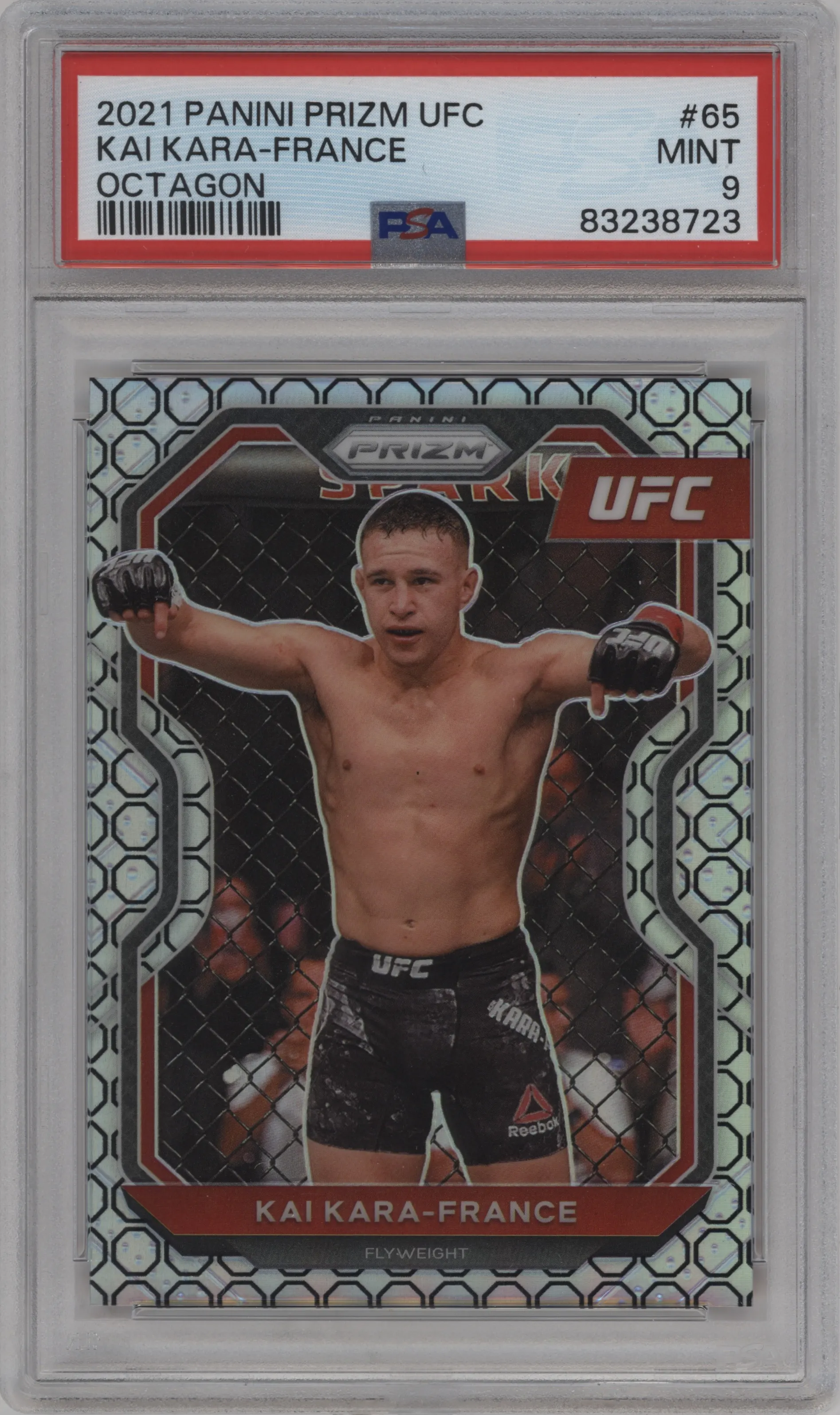 2021 Panini Prizm UFC Kai Kara-France Octagon Prizm #65 PSA 9