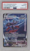Inteleon VMAX from the 2021 Pokemon SWSH set graded by PSA and given an overall grade of 10.