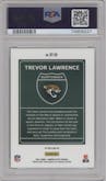Trevor Lawrence from the 2021 Panini Donruss Optic set graded by PSA and given an overall grade of 9.