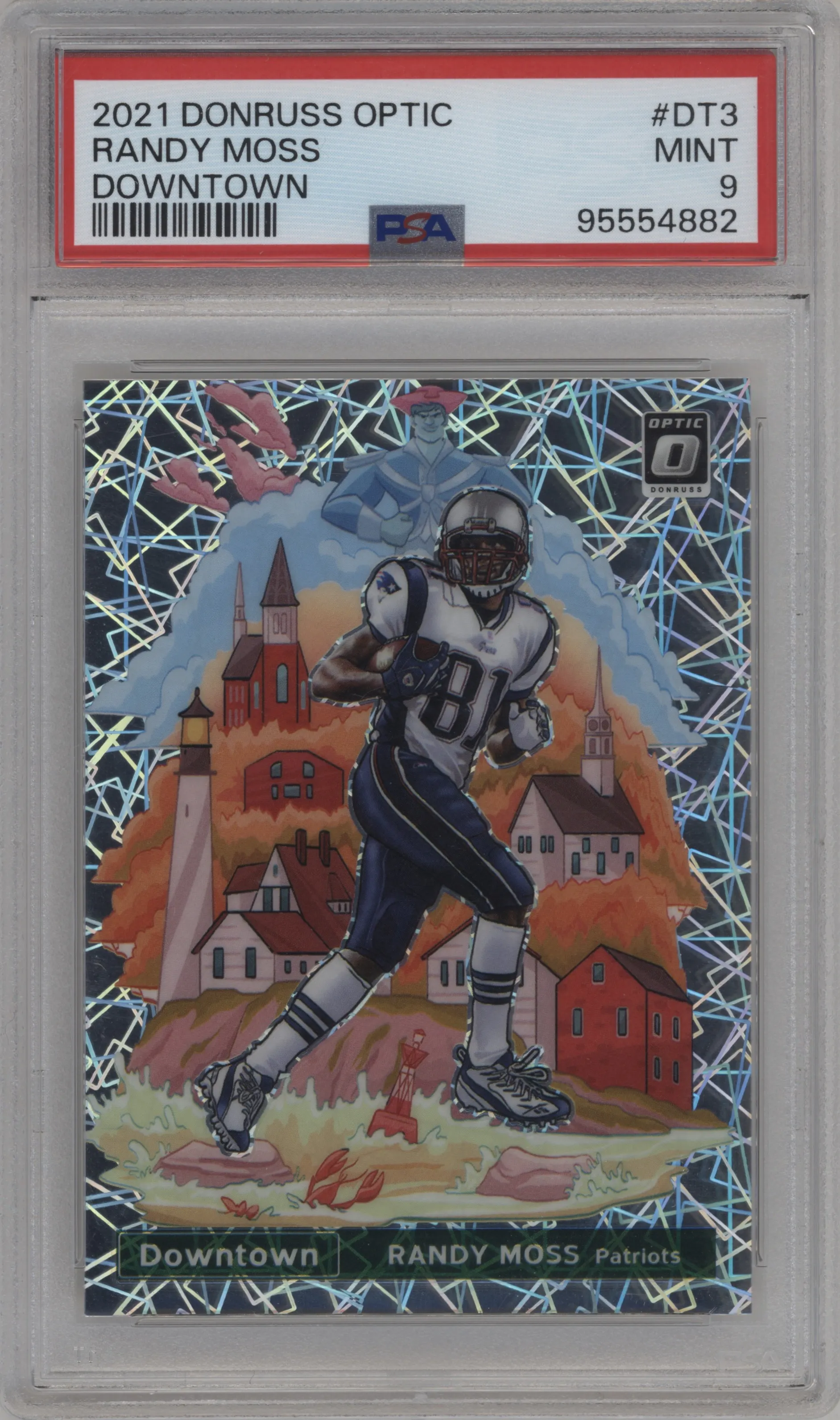 2021 Panini Donruss Optic Downtown Randy Moss #DT-3 PSA 9
