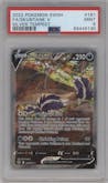 Skuntank V from the 2022 Pokemon SWSH set graded by PSA and given an overall grade of 9.