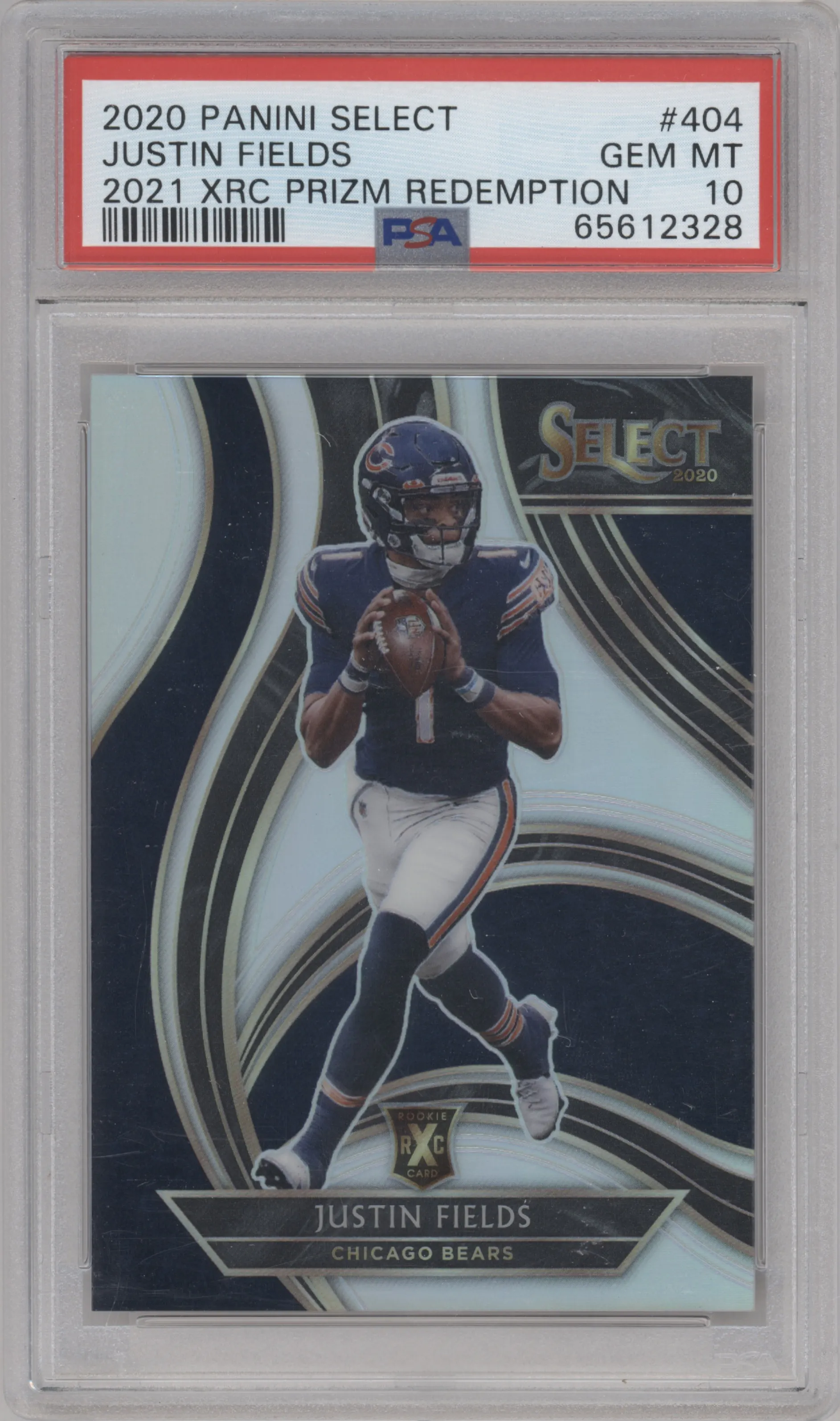 2020 Panini Select 2021 XRC Redemption Justin Fields PSA 10