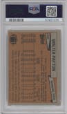 Walter Payton from the 1981 Topps  set graded by PSA and given an overall grade of 8.