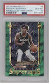 Anthony Edwards from the 2020-21 Panini Select  set featuring a Green parallel graded by PSA and given an overall grade of 10.
