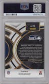 Jaxon Smith-Njigba from the 2023 Panini Select set featuring a Blue Prizm parallel graded by PSA and given an overall grade of 10.