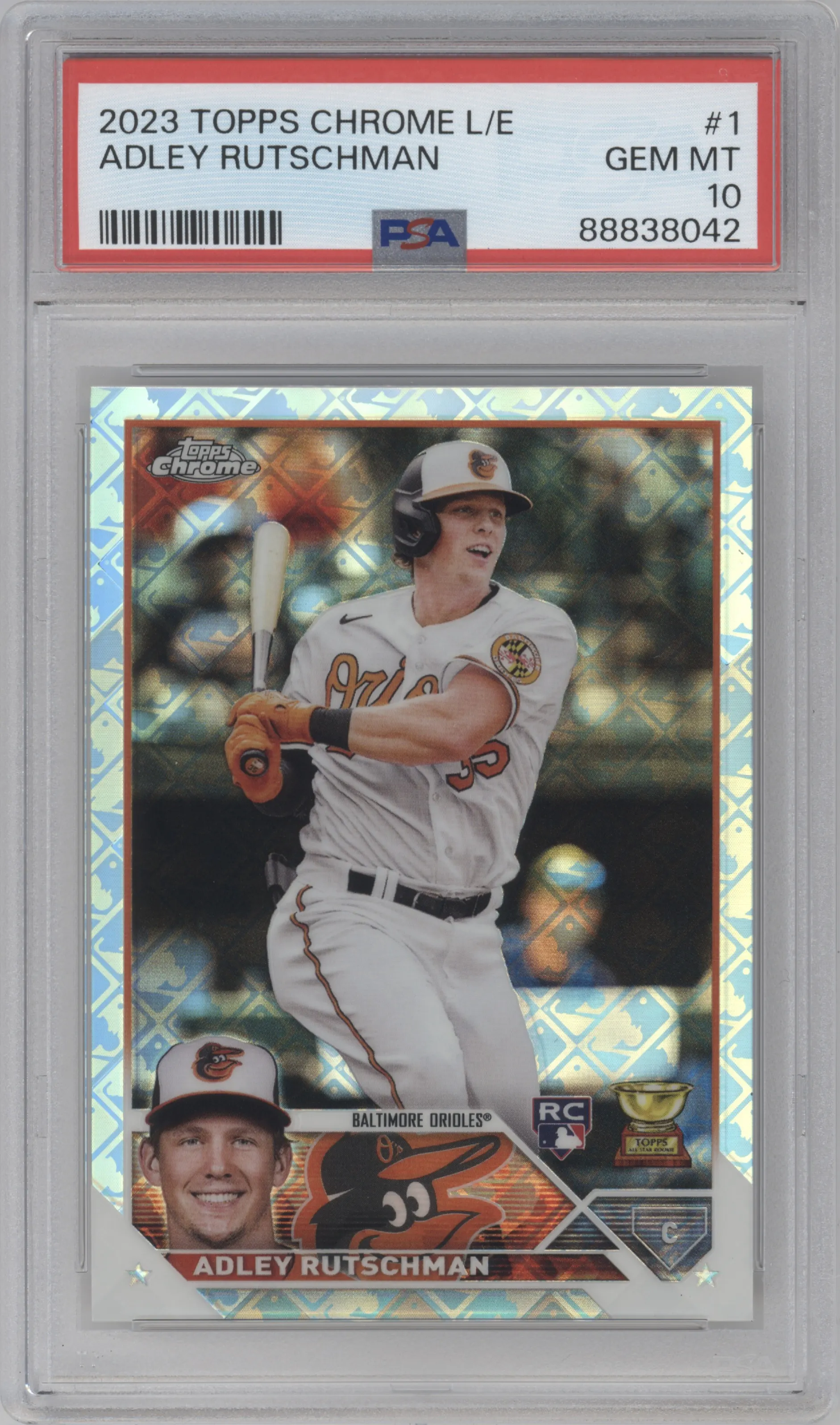 2023 Topps Chrome Logofractor Edition Adley Rutschman PSA 10