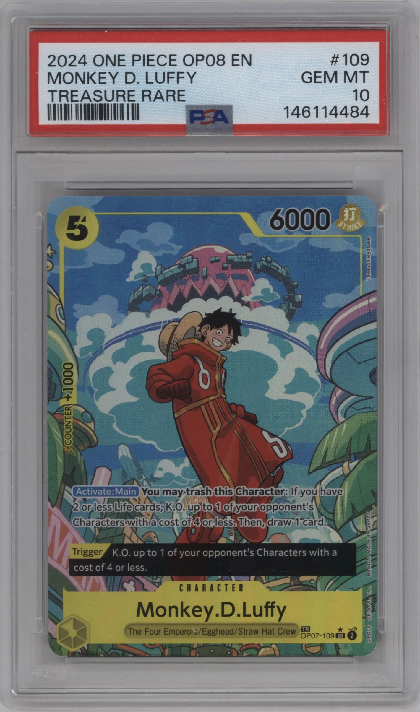 2024 One Piece Two Legends Monkey.D.Luffy OP07-109 SR #TR OP07-109 SR PSA 10