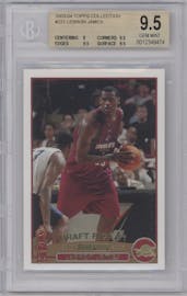 LeBron James from the 2003-04 Topps Collection set graded by Beckett and given an overall grade of 9.5.