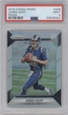 Jared Goff from the 2016 Panini Prizm set featuring a Prizm parallel graded by PSA and given an overall grade of 9.