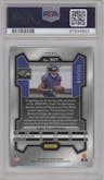 Zay Flowers  from the 2023 Panini Prizm set featuring a Purple Ice parallel graded by PSA and given an overall grade of 9.