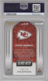 Patrick Mahomes II from the 2018 Panini Contenders Optic set graded by PSA and given an overall grade of 9.