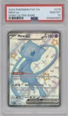 Mew ex from the 2024 Pokemon SV set graded by PSA and given an overall grade of 10.