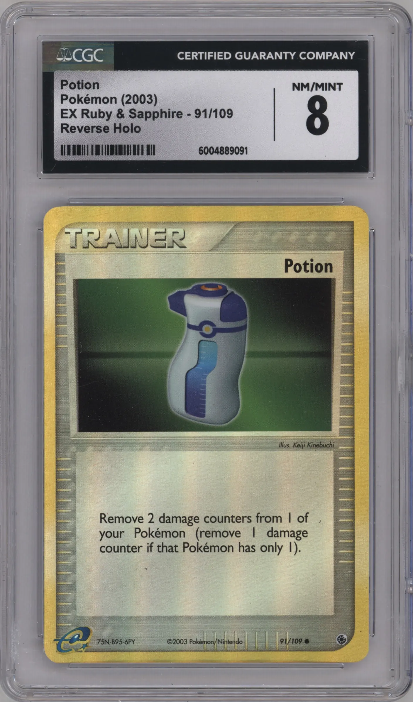 2003 Pokemon EX Ruby & Sapphire Potion #91 CGC 8