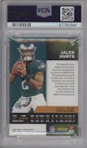Jalen Hurts from the 2020 Panini Zenith set graded by PSA and given an overall grade of 9.