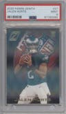 Jalen Hurts from the 2020 Panini Zenith set graded by PSA and given an overall grade of 9.