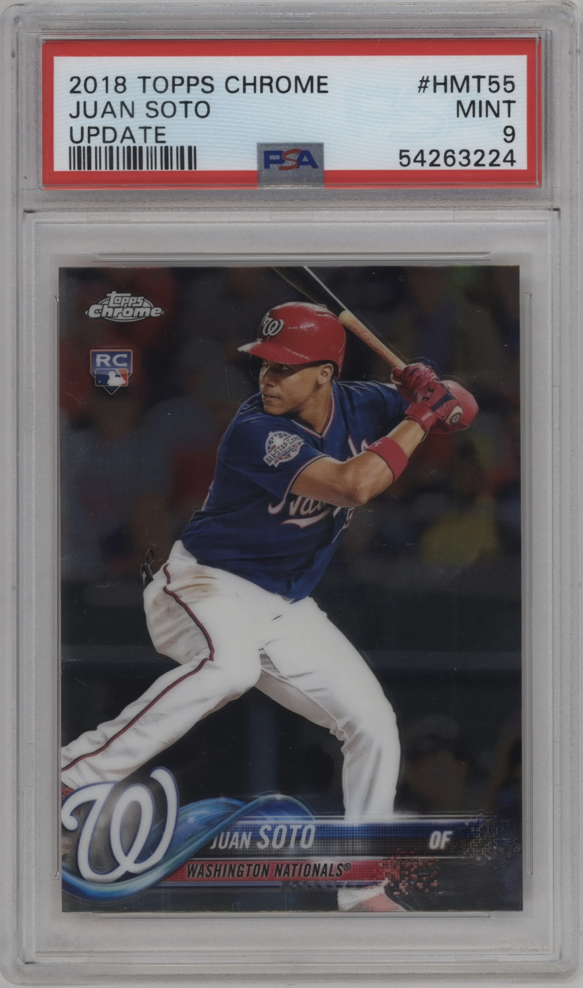 2018 Topps Chrome Update Juan Soto PSA 9