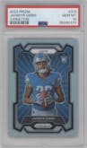 Jahmyr Gibbs from the 2023 Panini Prizm set graded by PSA and given an overall grade of 10.