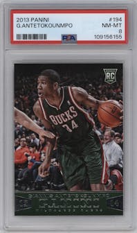 Giannis Antetokounmpo  from the 2013-14 Panini set graded by PSA and given an overall grade of 8.