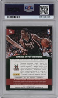 Giannis Antetokounmpo  from the 2013-14 Panini set graded by PSA and given an overall grade of 8.