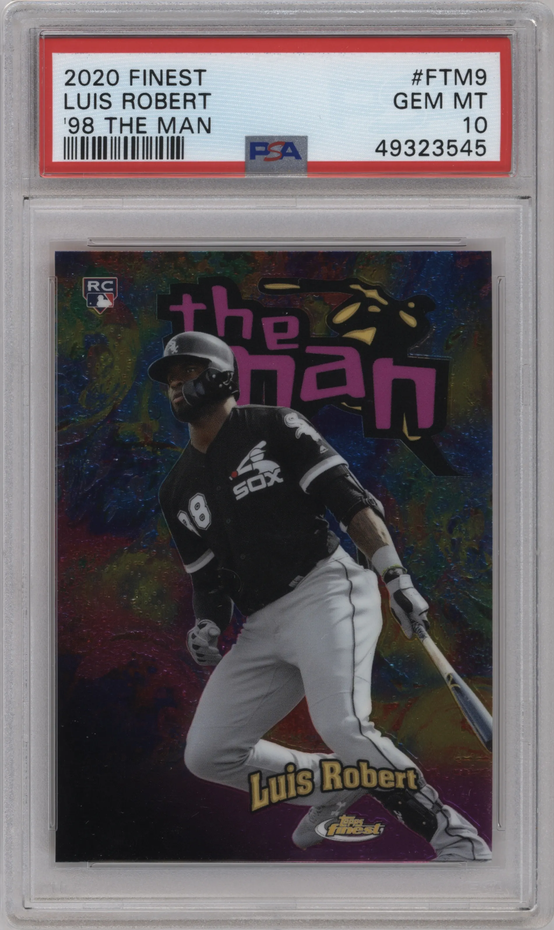2020 Topps Finest 1998 The Man Luis Robert PSA 10