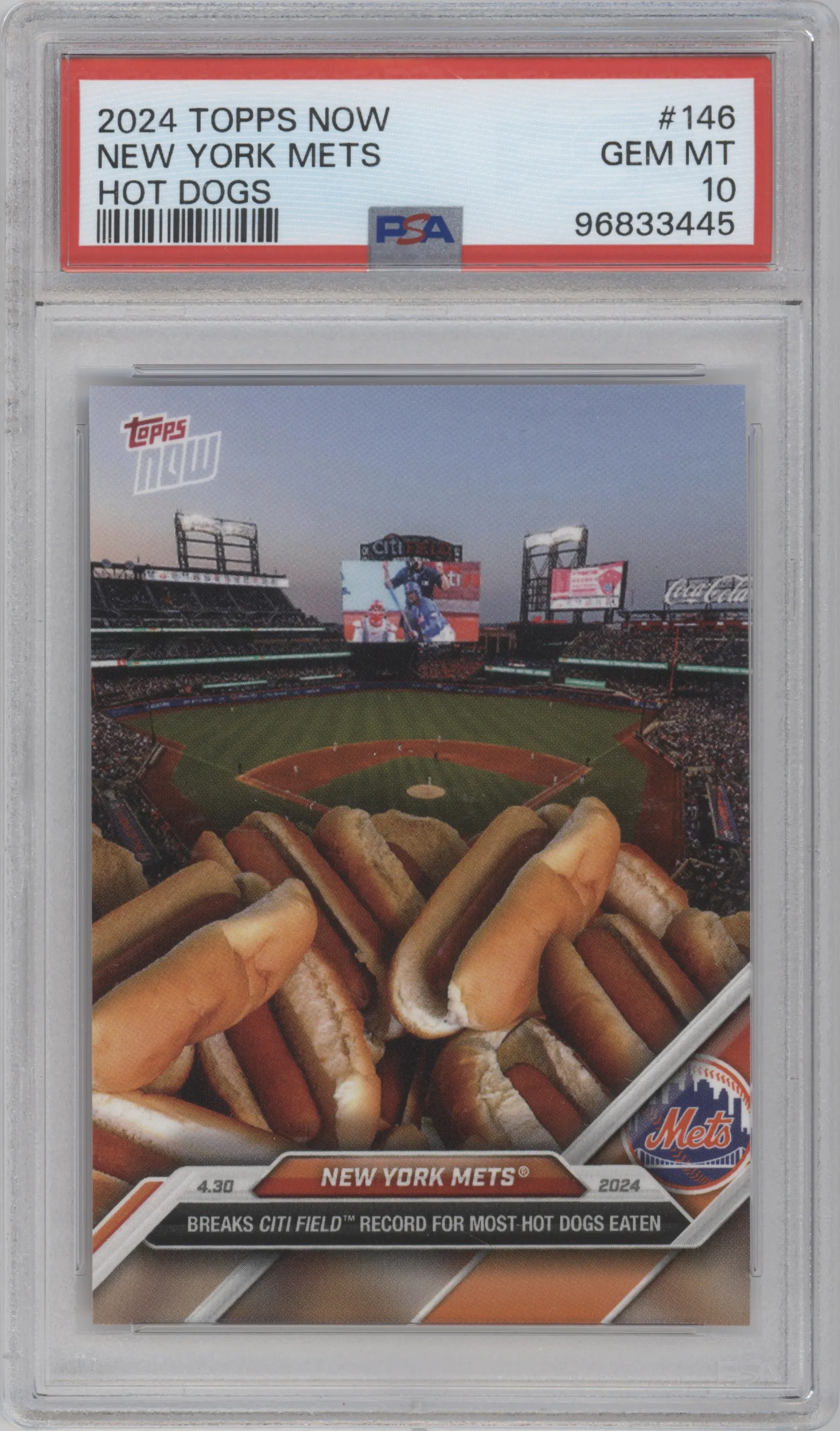 2024 Topps Now New York Mets PSA 10