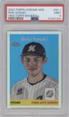 Roki Sasaki from the 2022 Topps Chrome NPB Nippon Professional & Odds set graded by PSA and given an overall grade of 9.