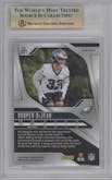 Cooper DeJean from the 2024 Panini Prizm set featuring a Silver Prizm parallel graded by Beckett and given an overall grade of 9.5.