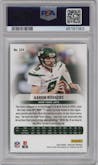 Aaron Rodgers from the 2023 Panini Prestige set featuring a Xtra Points Green parallel graded by PSA and given an overall grade of 10.