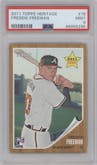 Freddie Freeman from the 2011 Topps Heritage set graded by PSA and given an overall grade of 9.