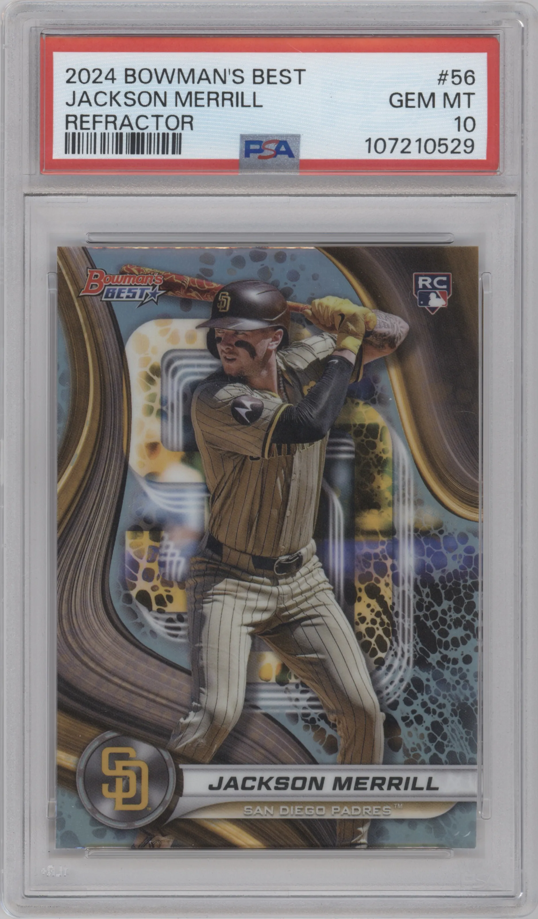 2024 Bowman's Best Jackson Merrill Refractor #56 PSA 10