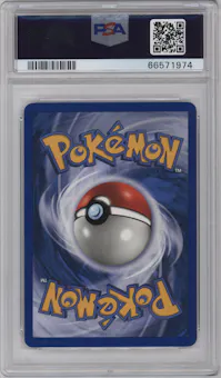 Dark Blastoise from the 2002 Pokemon  set graded by PSA and given an overall grade of 10.