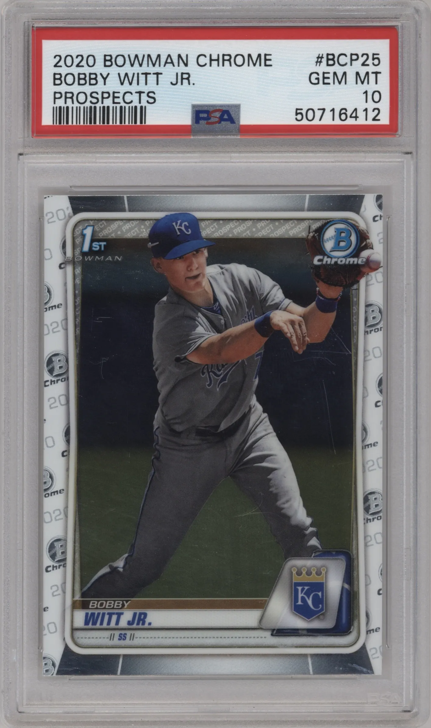 2020 Bowman Chr.Pros. Bobby Witt Jr. PSA 10
