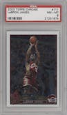 LeBron James from the 2003-04 Topps Chrome set graded by PSA and given an overall grade of 8.