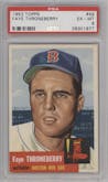 Faye Throneberry from the 1953 Topps set graded by PSA and given an overall grade of 6.