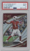 Kyler Murray from the 2019 Panini Select  set featuring a Silver Prizm  parallel graded by PSA and given an overall grade of 9.