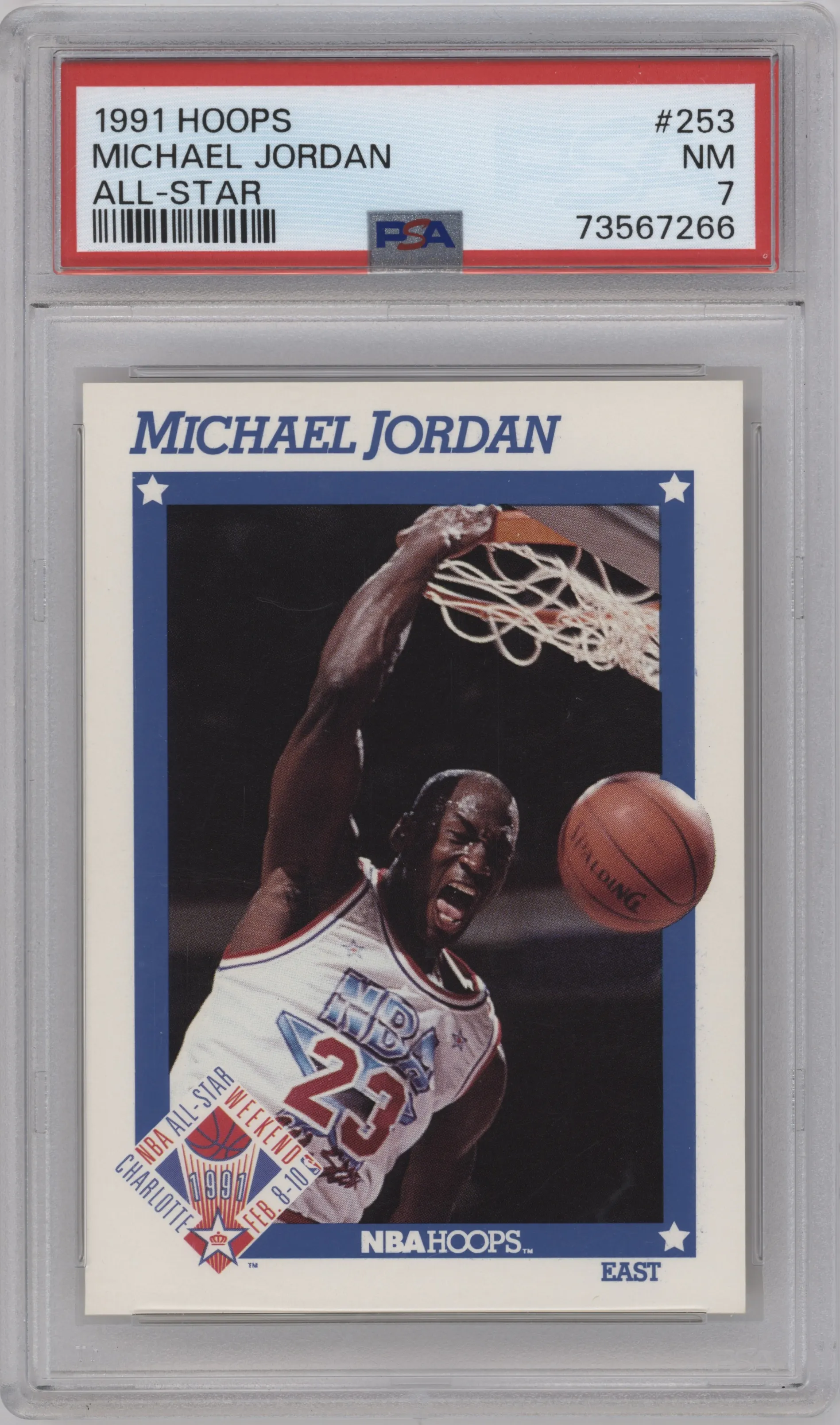 1991 NBA Hoops Michael Jordan #253 PSA 7