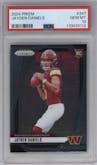 Jayden Daniels from the 2024 Panini Prizm set graded by PSA and given an overall grade of 10.