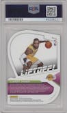 LeBron James from the 2018-19 Panini Revolution  set graded by PSA and given an overall grade of 10.