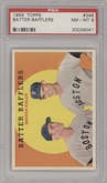 Tom Brewer/Dave Sisler from the 1959 Topps set graded by PSA and given an overall grade of 8.