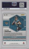 Trevor Lawrence from the 2021 Panini Mosaic set featuring a Reactive Blue parallel graded by PSA and given an overall grade of 10.
