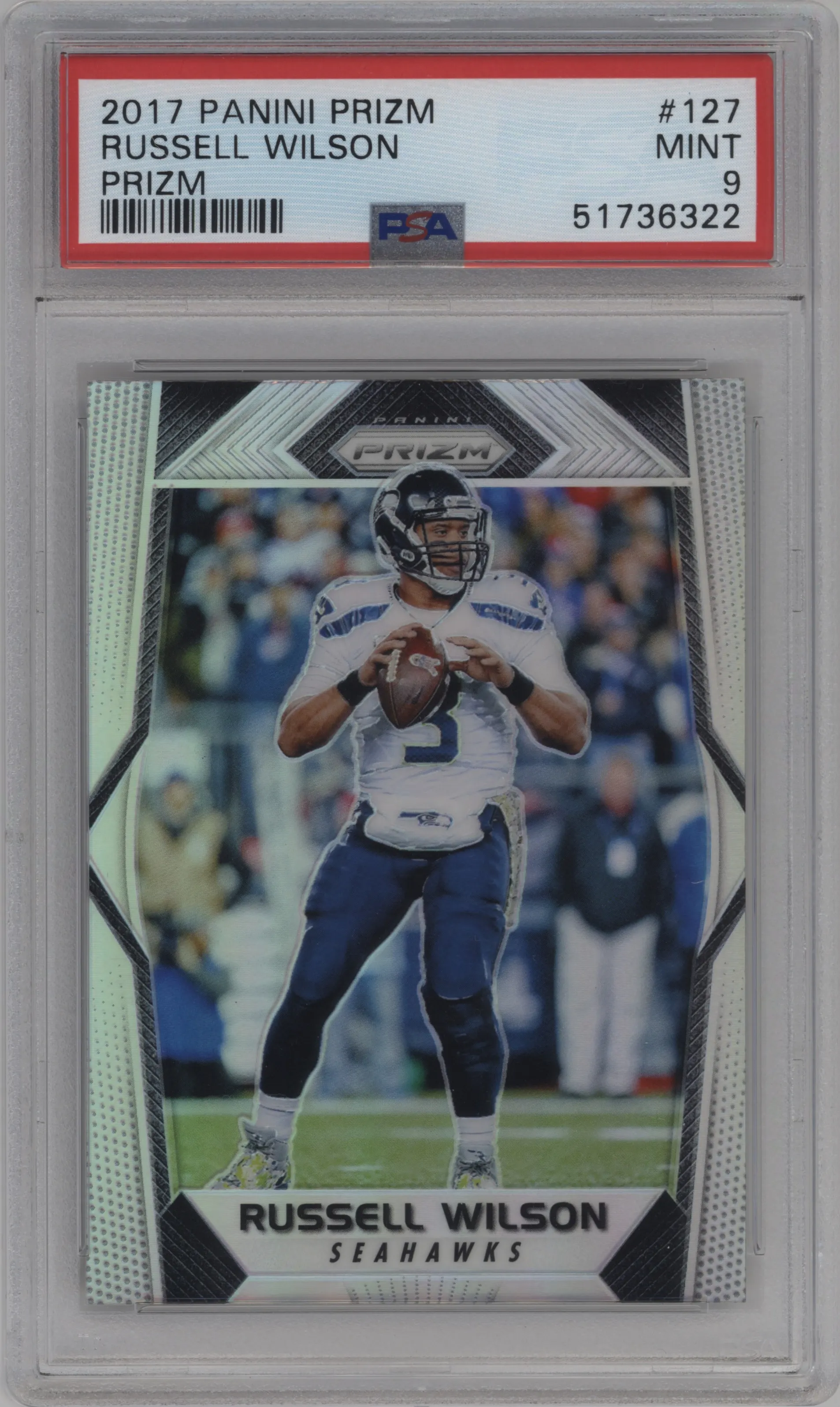 2017 Panini Prizm Russell Wilson Prizm PSA 9