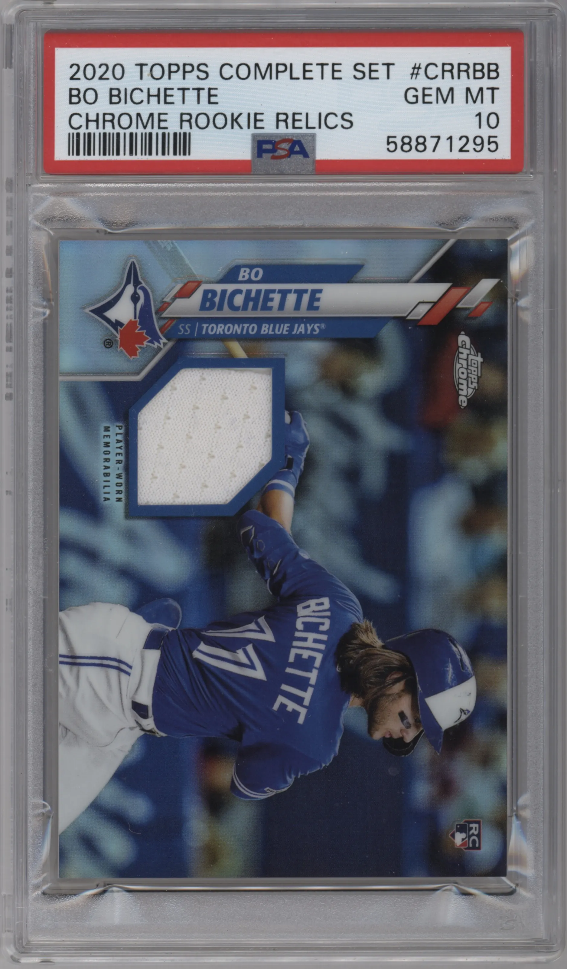 2020 Topps Complete Set Chr.Rke.Rlc. Bo Bichette PSA 10