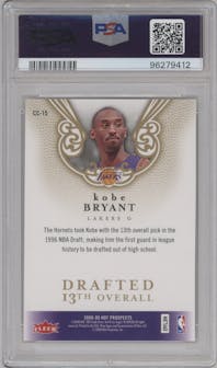 Kobe Bryant from the 2008-09 Fleer Hot Prospects set graded by PSA and given an overall grade of 9.