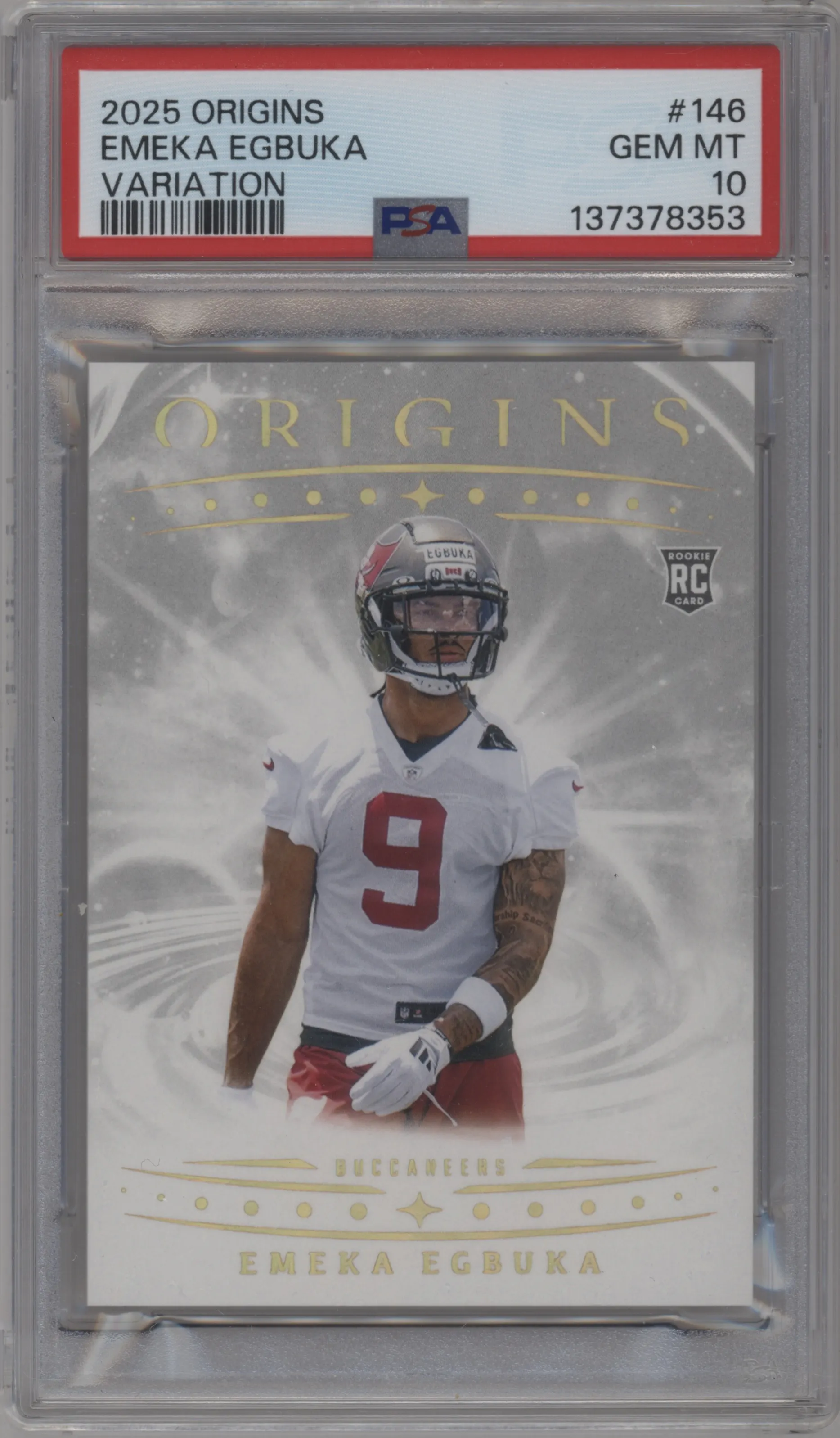 2025 Panini Origins Rke.Var. Emeka Egbuka #146 PSA 10