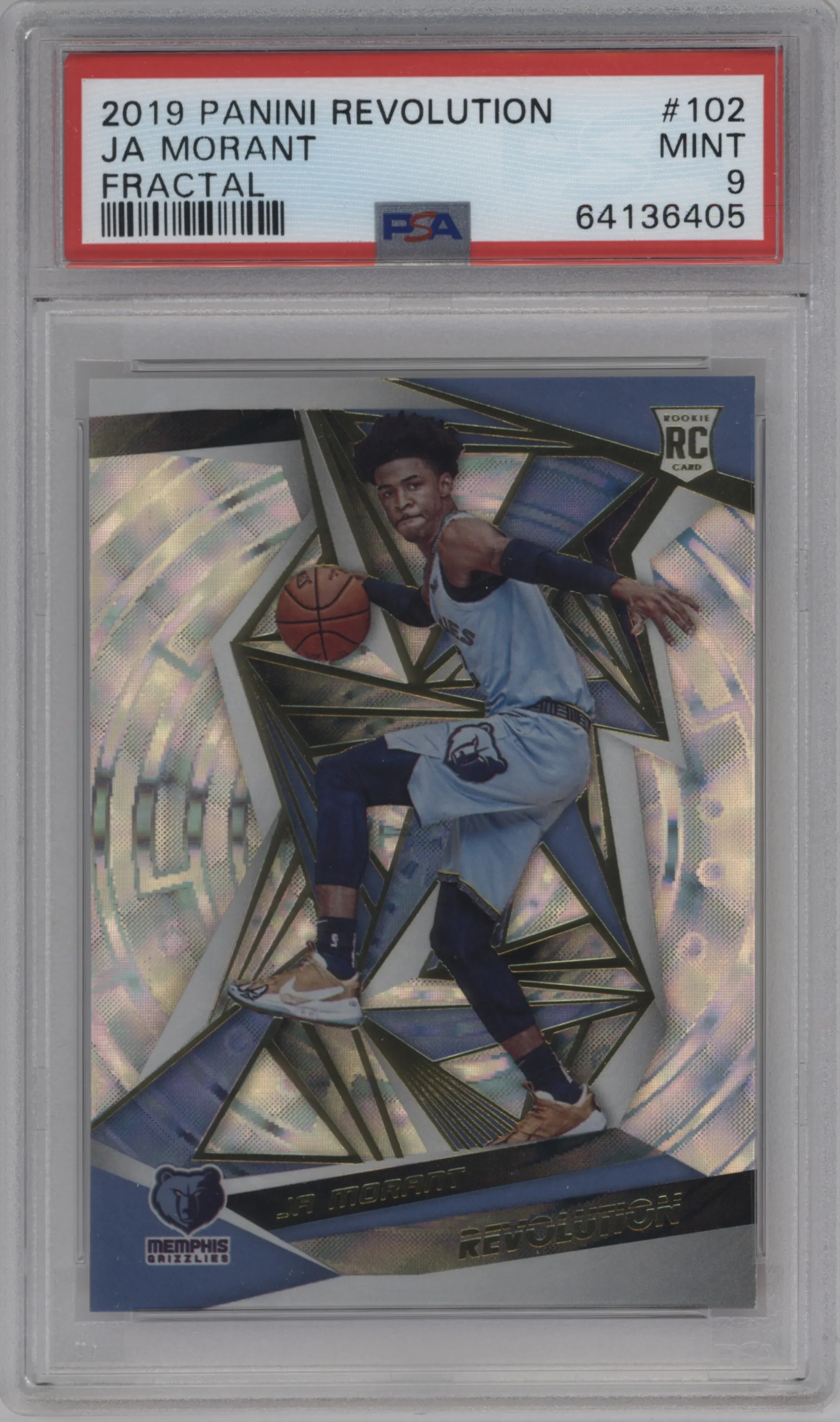 2019 Panini Revolution Ja Morant Fractal PSA 9