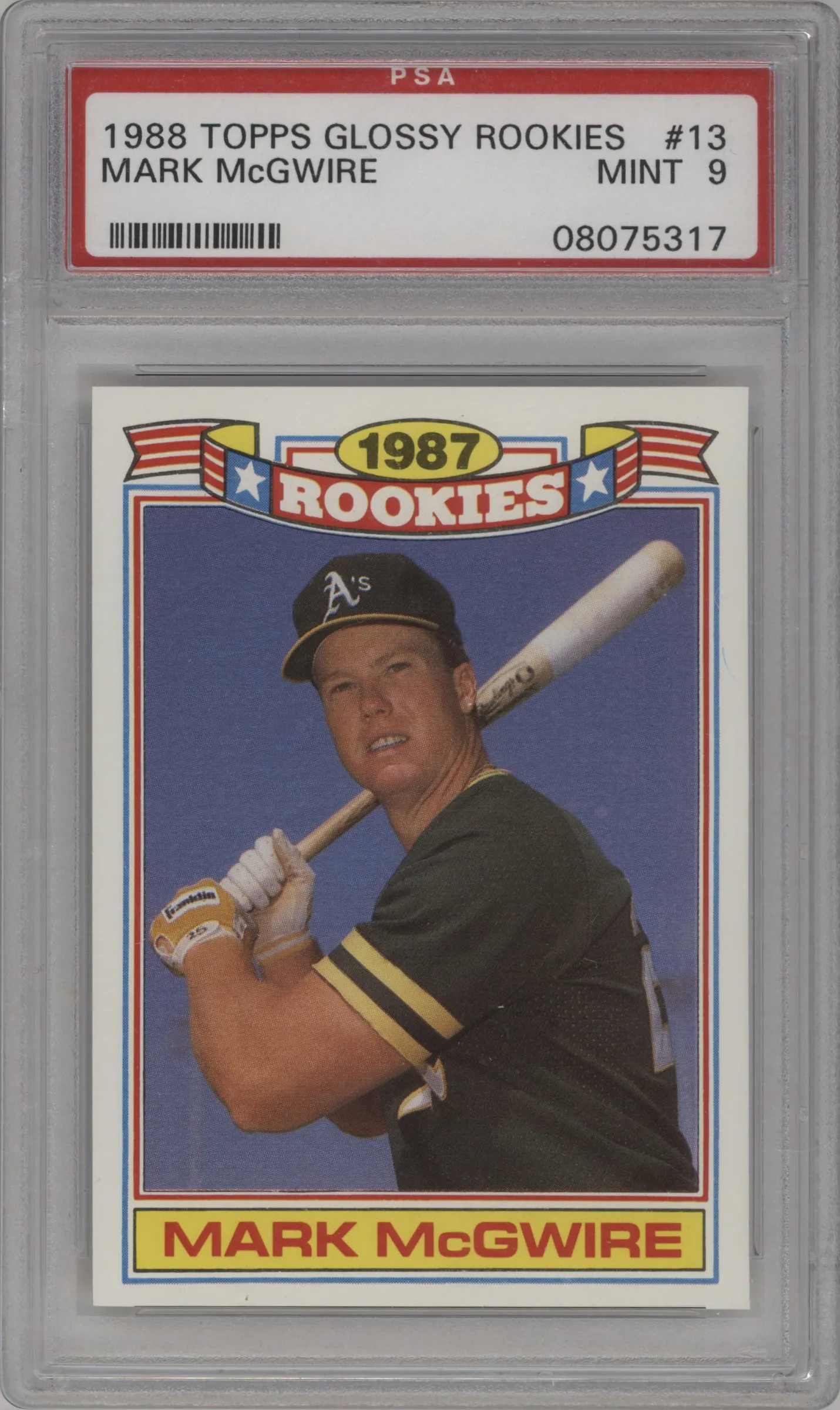 1988 Topps Glossy Rookies Mark McGwire #13 PSA 9