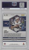 Tom Brady from the 2021 Panini Mosaic set featuring a Mosaic parallel graded by PSA and given an overall grade of 10.
