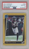 Nico Collins from the 2021 Panini Donruss set featuring a Press Proof Premium parallel graded by PSA and given an overall grade of 10.