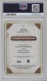 Derek Jeter from the 2022 Topps Gypsy Queen set featuring a Black & White parallel graded by PSA and given an overall grade of 10.