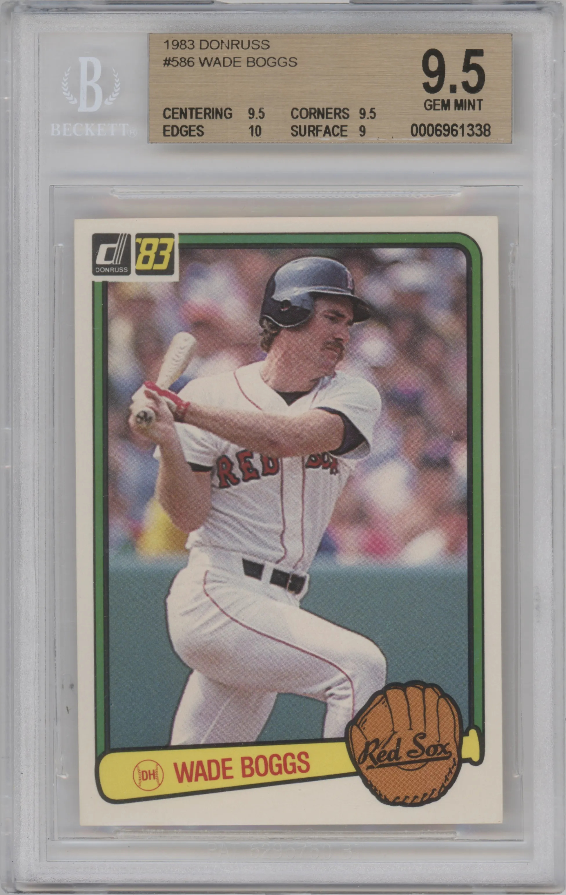 1983 Donruss Wade Boggs BGS 9.5